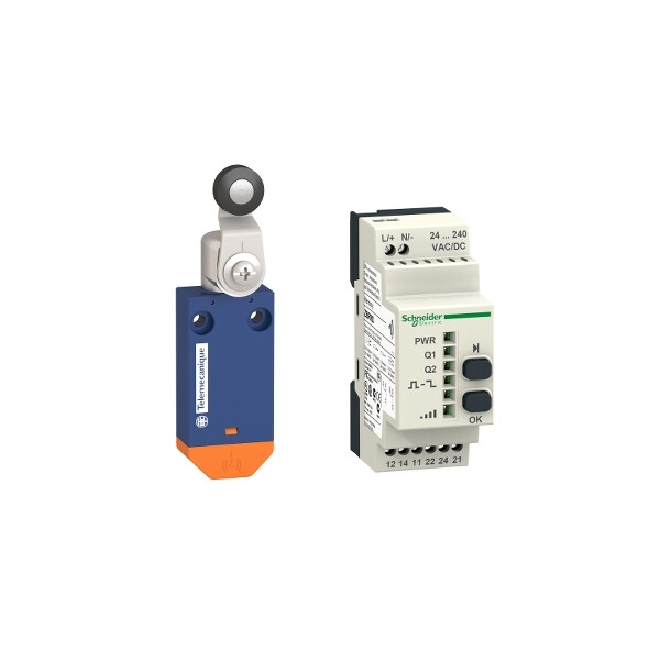 Telemecanique osisense xc - fin de course ss fil/pile - xcmw115 + récept 2 relai - Telemecanique Sensors - XCMWD15