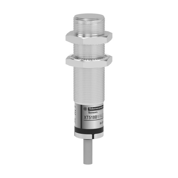 Xt5 - detecteur capacitif cylindrique m18 - métal - sn 5mm - 24 240 vac - Telemecanique Sensors - XT518B1FBL2
