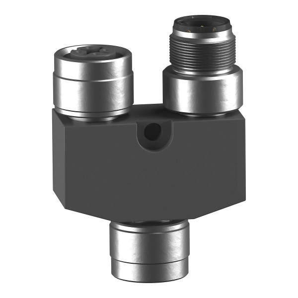 Xcsrm - connecteur répartiteur m12, 8/5 pôles, pour ligne en daisy chain - Telemecanique Sensors - XCSRZY2