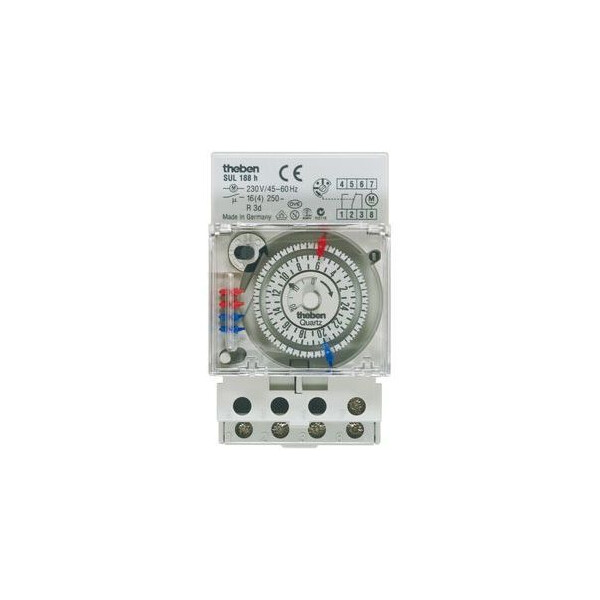 Interrupteur horaire mecanique sans reserve de marche 1no+1nf syn 168 h - Theben - 1680008