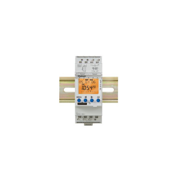 Theben Interrupteur Horaire Digital 24H/7J - 2 Modules - 1 NO + 1 NF - 230V - 28P TR 610 - TOP 2 - Theben - 6100402