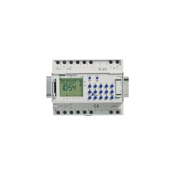 Interrupteur horaire digital annuel 1no+1nf  radio sans antenne tr 641 dcf - Theben - 6410301