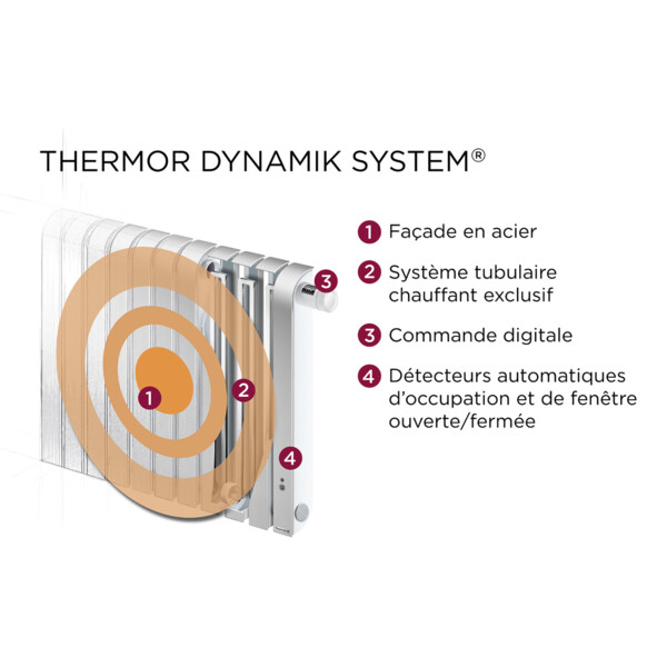 Thermor mythik h alu satine 1000w - Thermor - 460131