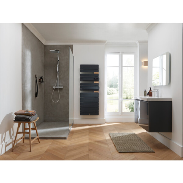 Sèche-serviettes allure 3 virtuose mat gauche avec soufflerie 1750w gris menhir - Thermor - 483109