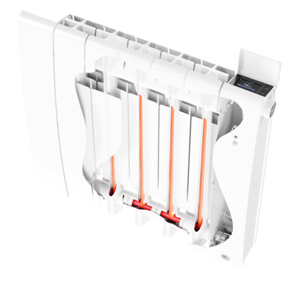 Radiateur chaleur douce connecté bilbao 4 horizontal 1000w blanc brillant - Thermor - 493823