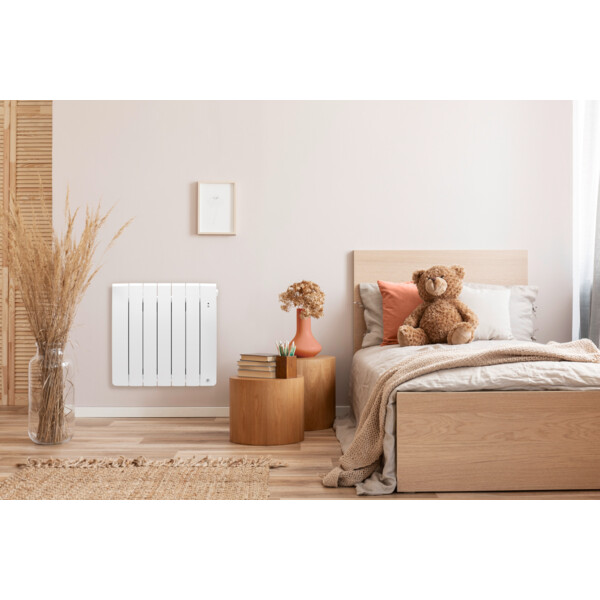 Radiateur chaleur douce connecté bilbao 4 horizontal 1250w blanc brillant - Thermor - 493824