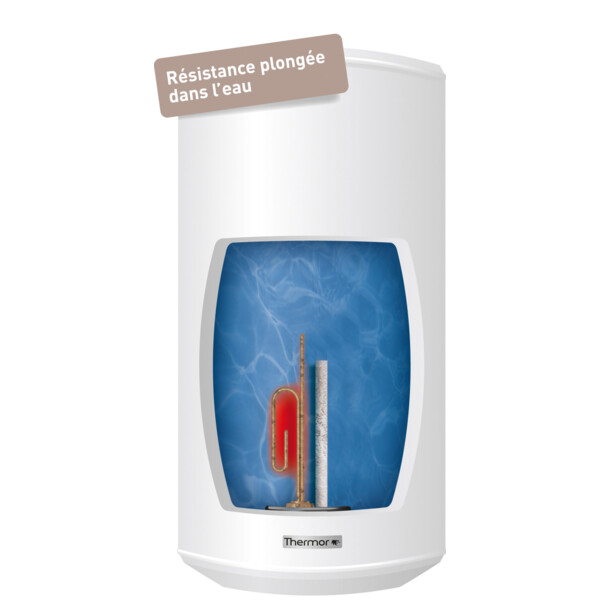Chauffe-eau électrique blindé 50l étroit vertical mural - Thermor - 241039