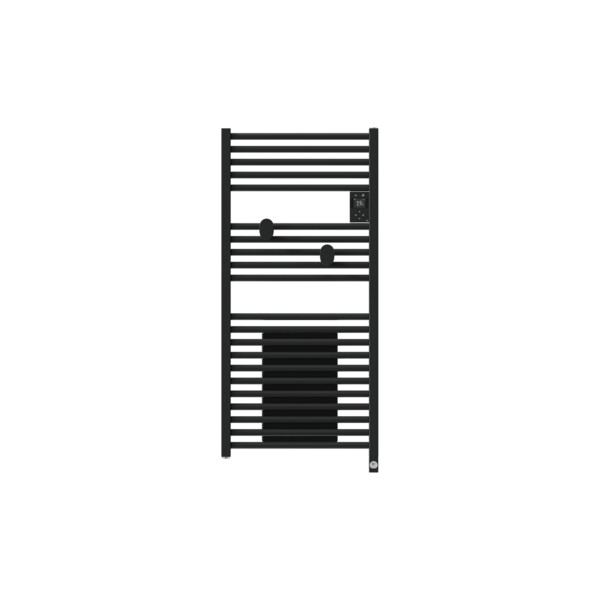 Radiateur sèche-serviettes connecté riva 5 avec soufflerie 1500w noir carbone - Thermor - 471637