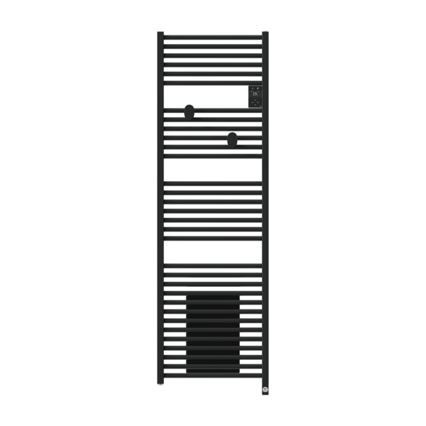 Radiateur sèche-serviettes connecté riva 5 avec soufflerie 1750w noir carbone - Thermor - 471640