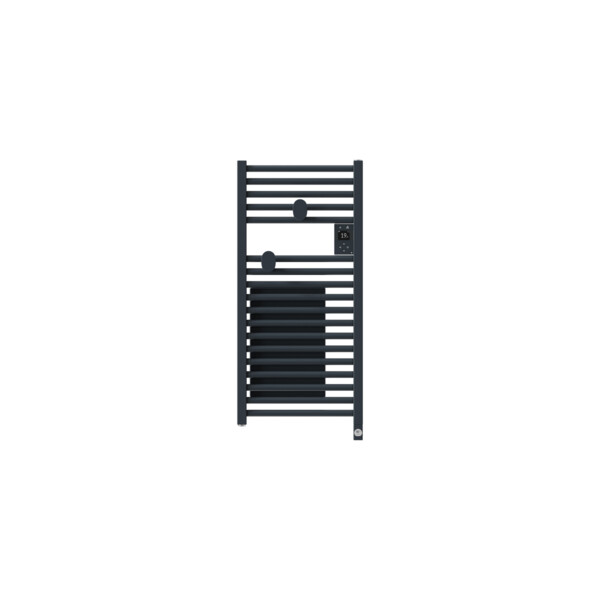 Radiateur sèche-serviettes connecté riva 5 etroit avec soufflerie 1300w ardoise - Thermor - 471653