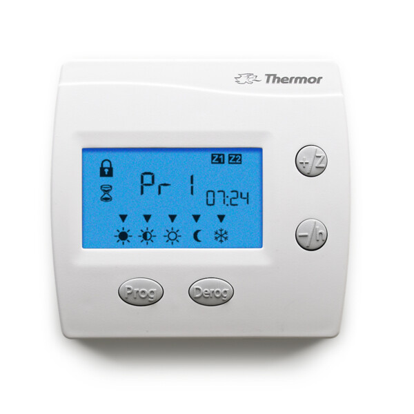 Commande digitale Thermor Pack Zeneco - Murale - Programmation Journalière - 2 Zones - Thermor - 400422
