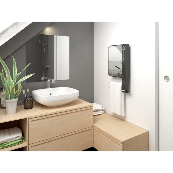 Radiateur sèche-serviettes électrique 800W Thermor Illico3 avec soufflant blanc  - Thermor - 491372
