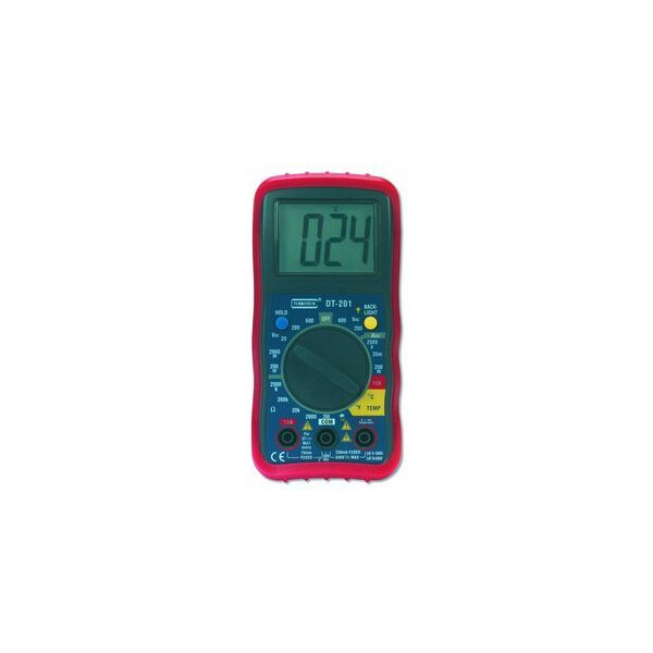 Multimètre Digital 600vca-cc/2mw/10acc/°c - Turbotech - Turbotech - DT201