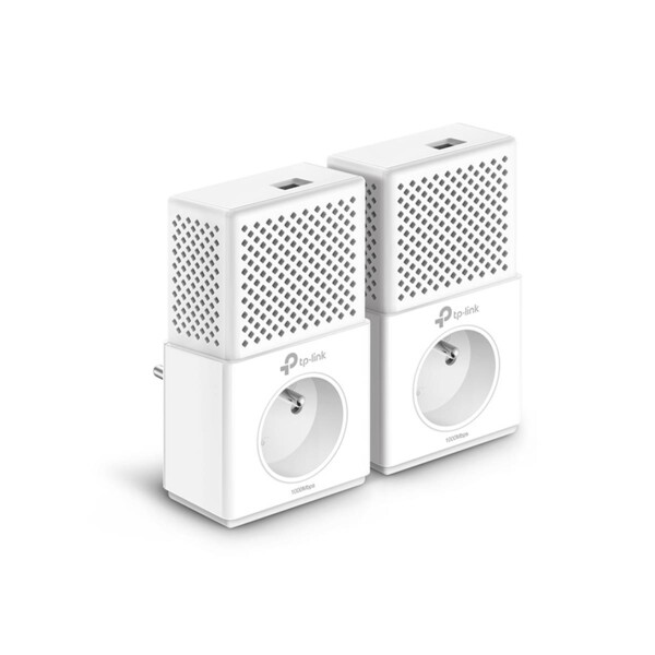 Kit 2xcpl ethernet 1000 mbps avec prise integree tl-pa7017p kit(fr) - Uniformatic - 65022