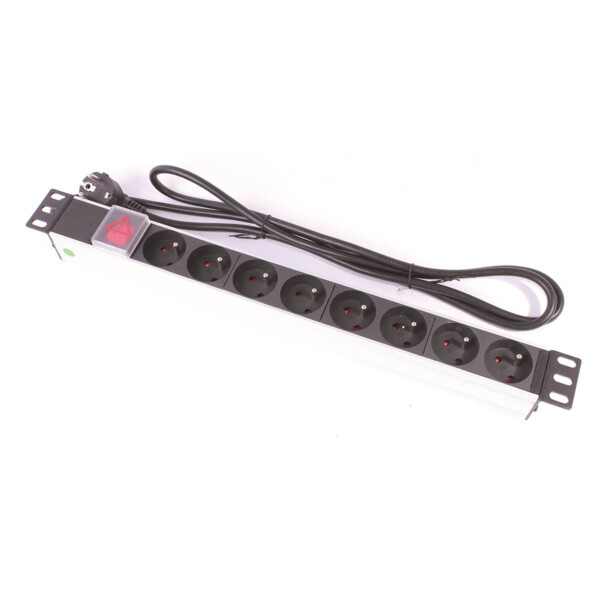 Bandeau  PDU 19’’ 8 Prises Avec Interrupteur avec Câble 2m Uniformatic - Uniformatic - 27178