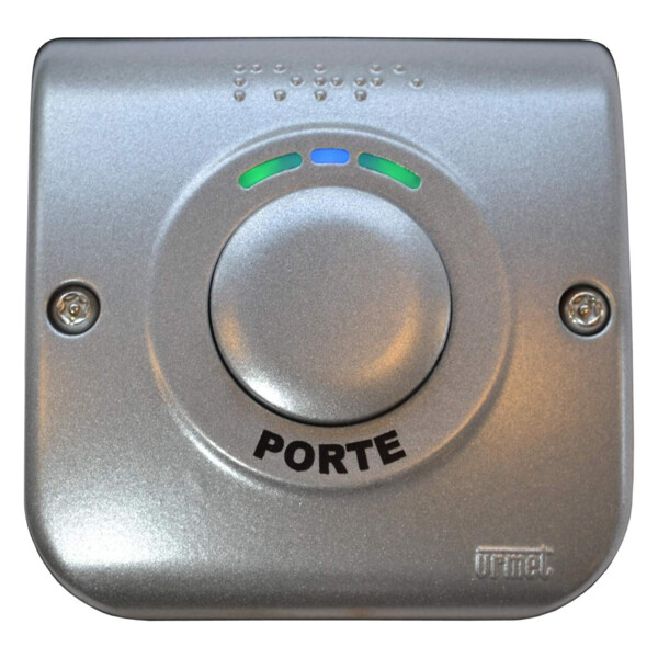 Bouton poussoir de sortie zamac 90x90 lumineux - Urmet - BA/OF/90LH