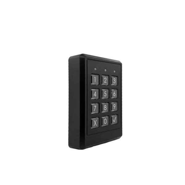 Clavier codé façade Zamac 2 relais compact saillie noir. Certifié IP65/IK10 - Urmet - 141312