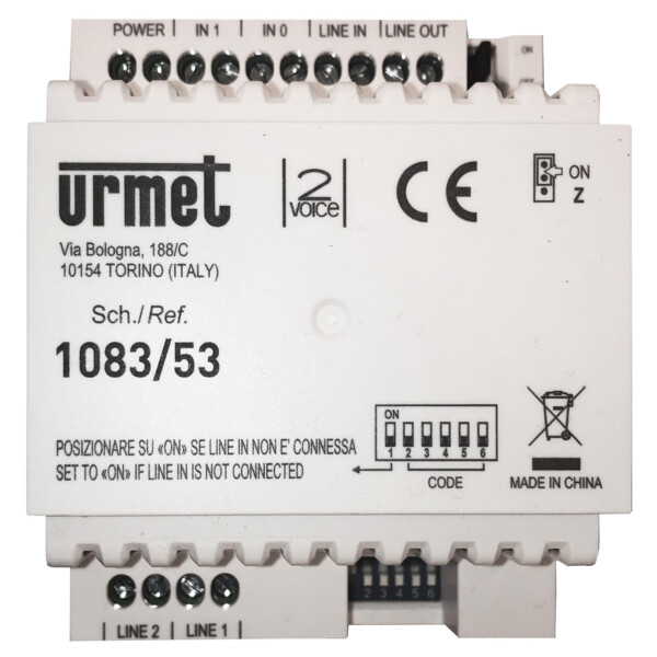 2voice interface 2p 2c 4din (21782) - Urmet - 1083/53