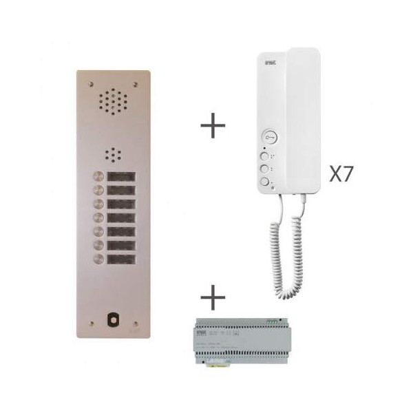 Kit audio 1r 7bp 2 voice programmé (20331) - Urmet - KA83/107