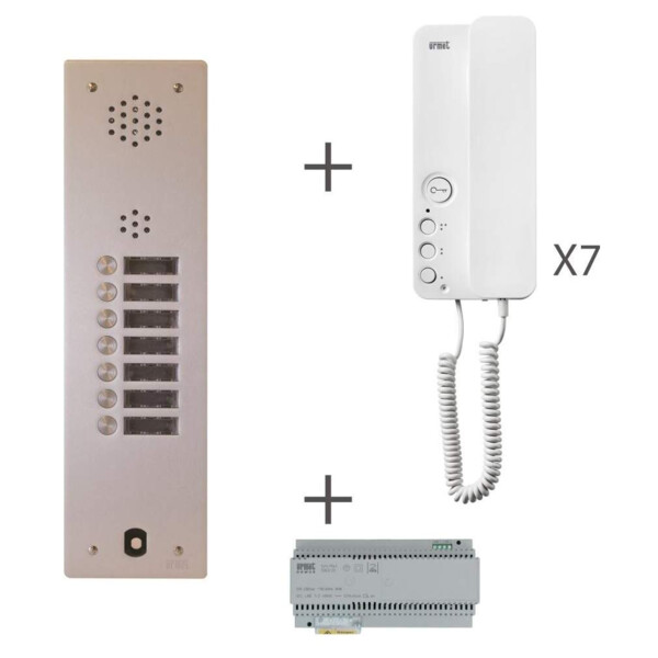 Kit audio 1r 7bp 2 voice programmé (20331) - Urmet - KA83/107