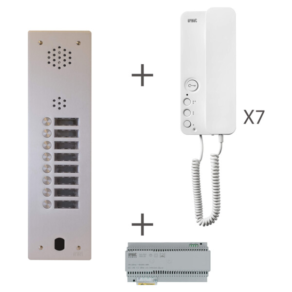 Kit audio 1r 7bp 2 voice programmé (20331) - Urmet - KA83/107