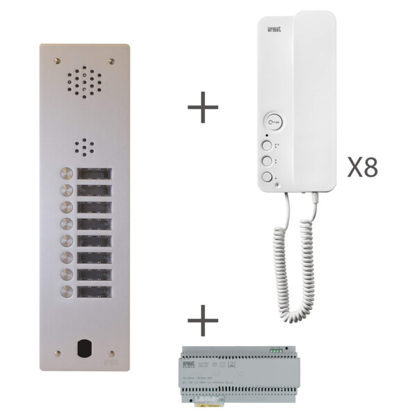 Kit audio 1r 8bp 2 voice programmé (20332) - Urmet - KA83/108