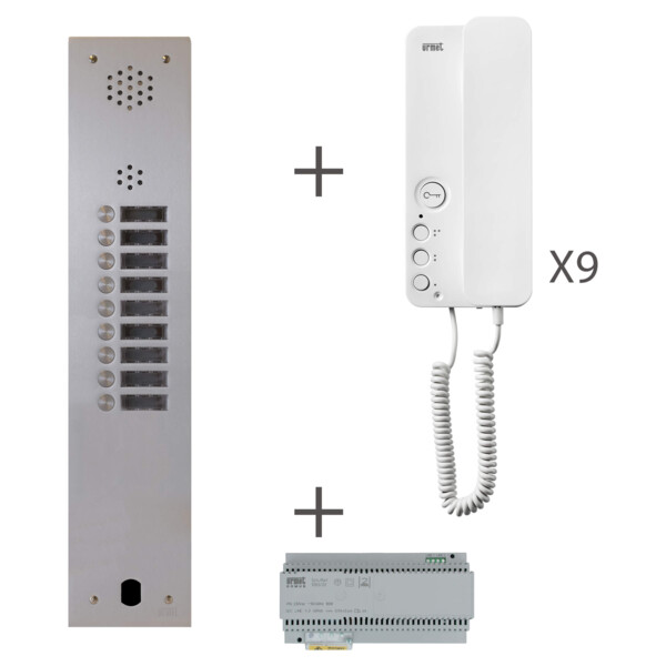 Kit audio 1r 9bp 2 voice programmé (20333) - Urmet - KA83/109