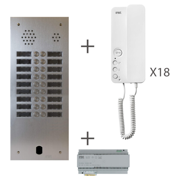 Kit audio 2r 18bp 2 voice programmé (20351) - Urmet - KA83/218