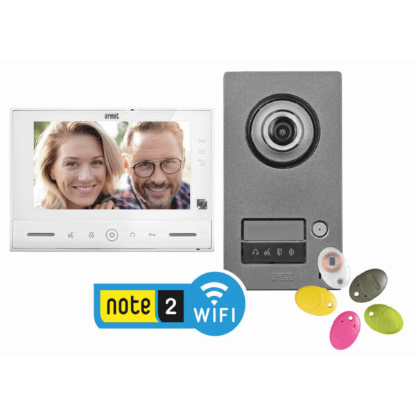 Kit portier video note 2 wifi  erp ave boucle magnétique compatible yokis up - Urmet - 1723/ERP
