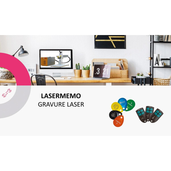Marquage laser badges / teleco - Urmet - LASERMEMO