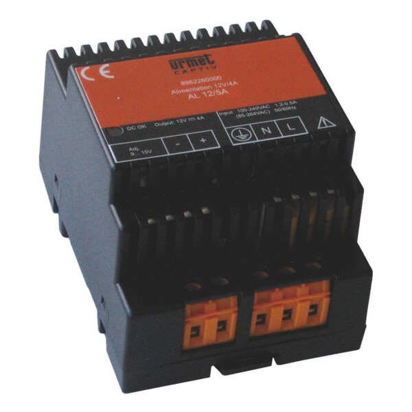 Alim 12vcc/5a regulée 4 modules (9820) - Urmet - AL12/5A