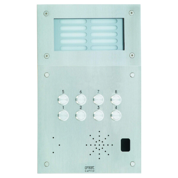 Plaque inox 8bp+grav+ecl (12818) - Urmet - 52008G