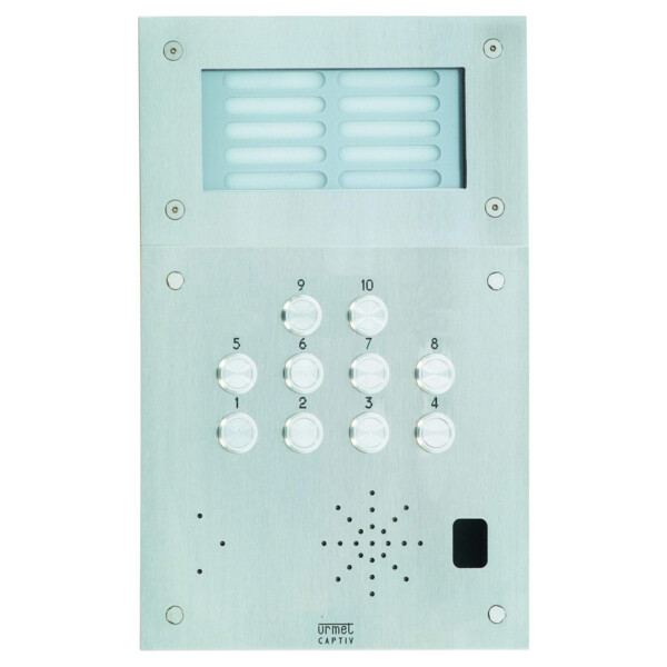 Plaque inox 10bp+grav+ecl (12819) - Urmet - 52010G
