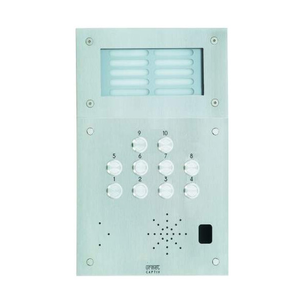 Plaque inox 10bp+grav+ecl (12819) - Urmet - 52010G