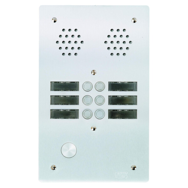 Plaque a.v alu 6mm 2r 06bp (418) - Urmet - 7772/6