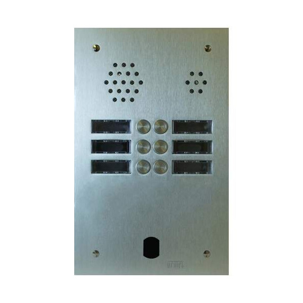 Plaque audio alu 2r 6bp 2voice complete (20581) - Urmet - A83/206M