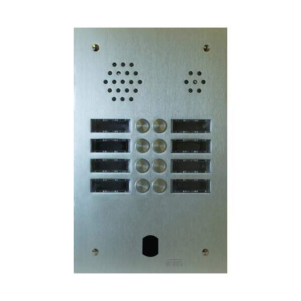 Plaque audio alu 2r 8bp 2voice complete (20582) - Urmet - A83/208M