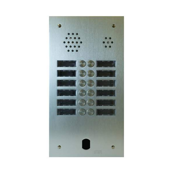 Plaque audio alu 2r 12bp 2voice complete (20584) - Urmet - A83/212M