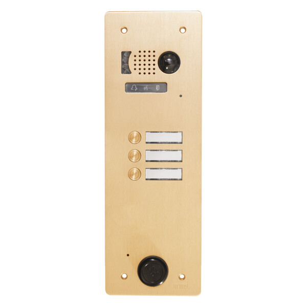 Plaque video alu 3 bp 2 voice champagne (20639) - Urmet - V83/103CH