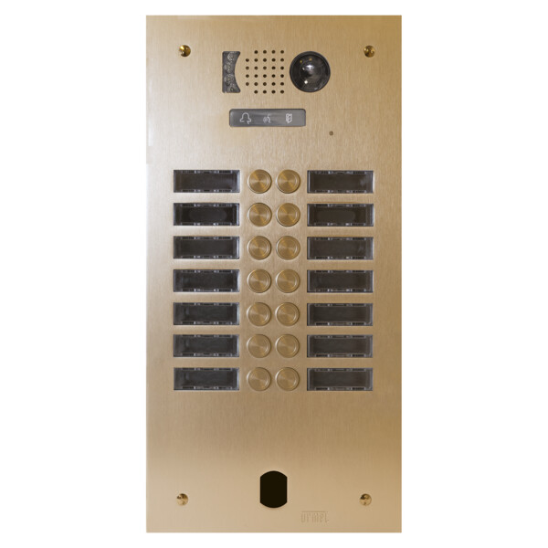 Plaq video alu 2r 14 bp 2voice champagne (20649) - Urmet - V83/214CH