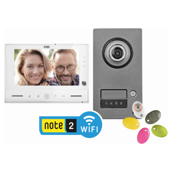 Visiophone connecté Urmet Note2 Wifi  écran 7" avec contrôle d'accès par badge - Urmet - 1723/95