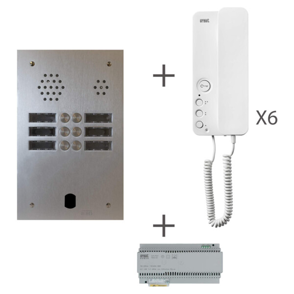 Kit audio 2r 6bp 2 voice programmé (20273) - Urmet - KA83/206