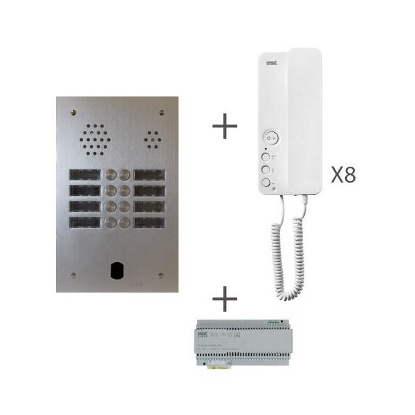 Kit audio 2 rangées 8 boutons 2 voice programmé (20274) - Urmet - KA83/208