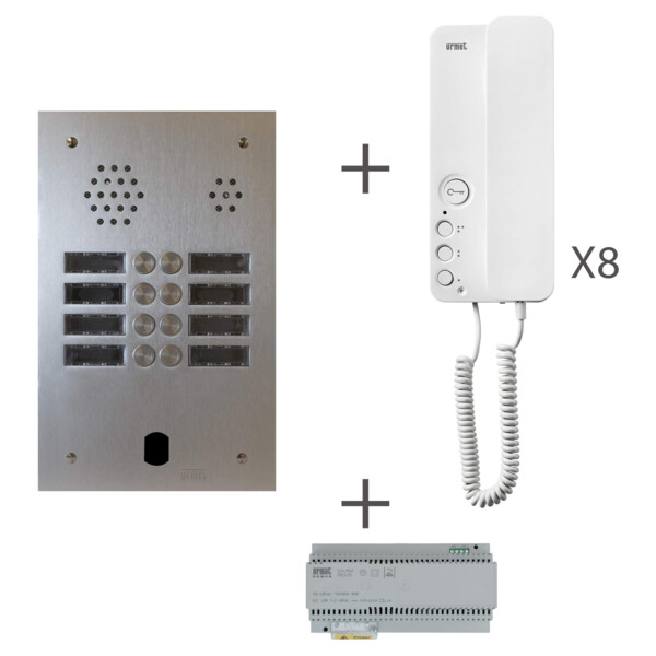 Kit audio 2 rangées 8 boutons 2 voice programmé (20274) - Urmet - KA83/208