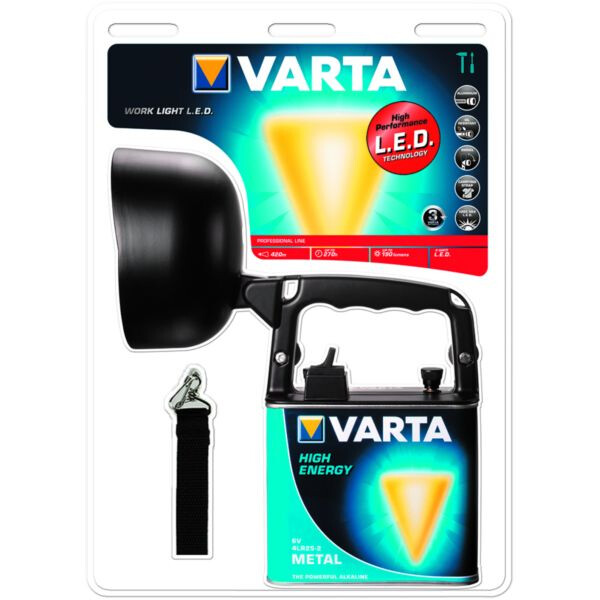 Varta projecteur led 4w + pile 4lr25-2 alcaline – 190 lumens portée 430m - Varta - 546919