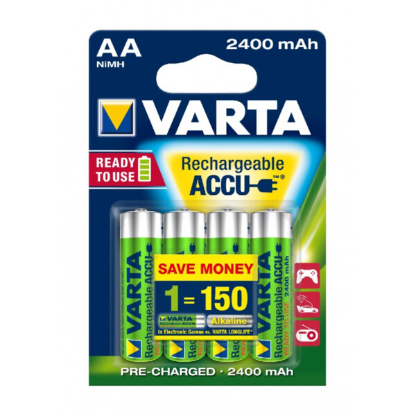 Piles rechargeables NiMh AA - R6 - Blister de 4 - Varta - Varta - 546790