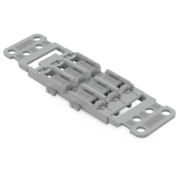 Adaptateur de montage 3 voies avec pied à encliqueter av décharge - Wago - 2212513
