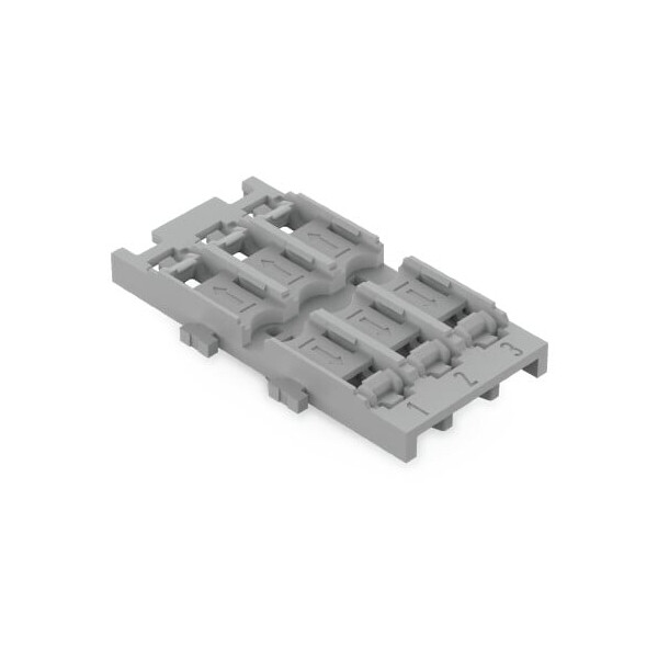 Adaptateur de montage 3 voies avec pied à encliqueter ss décharge - Wago - 2212533