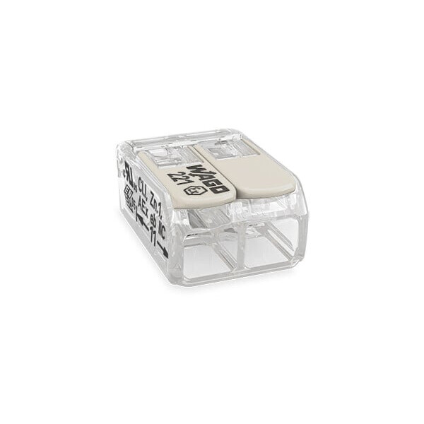 Borne wago ex e 221 mini 2x4mm² à leviers souple & rigide - Wago - 221482