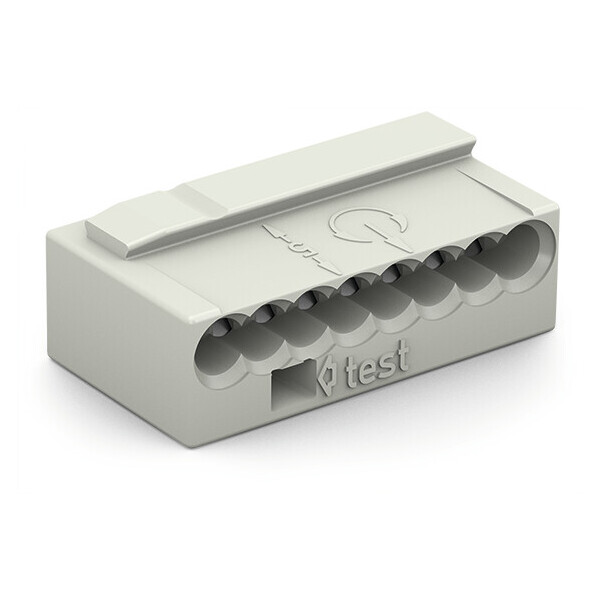 Borne micro pour boîte de dérivation 8c / gris clair - Wago - 243308